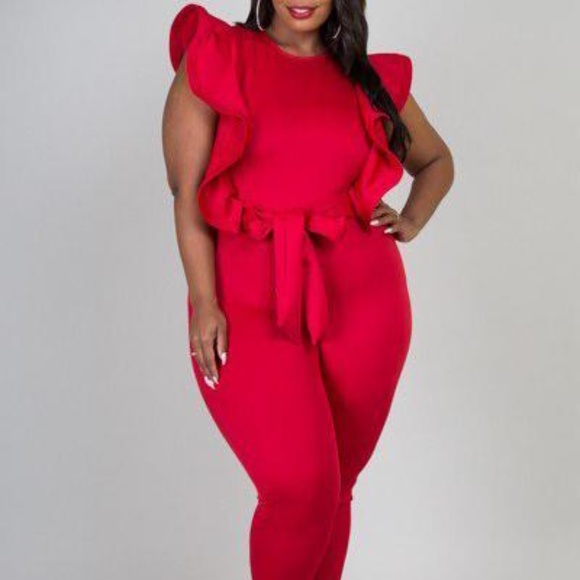 Pants & Jumpsuits | Red Plus Size Jumper | Poshmark